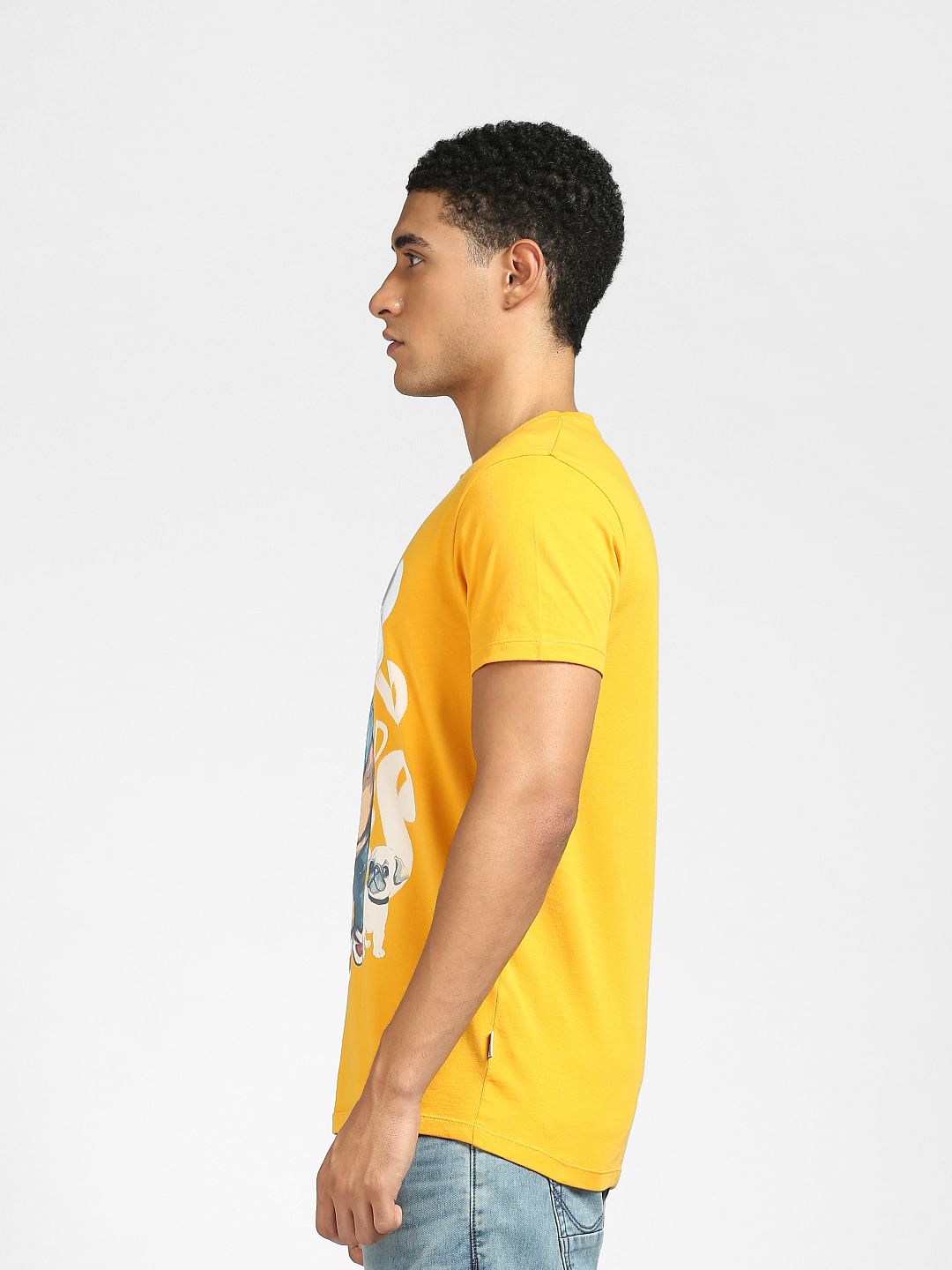Black Graphic Print Crew Neck T-shirt