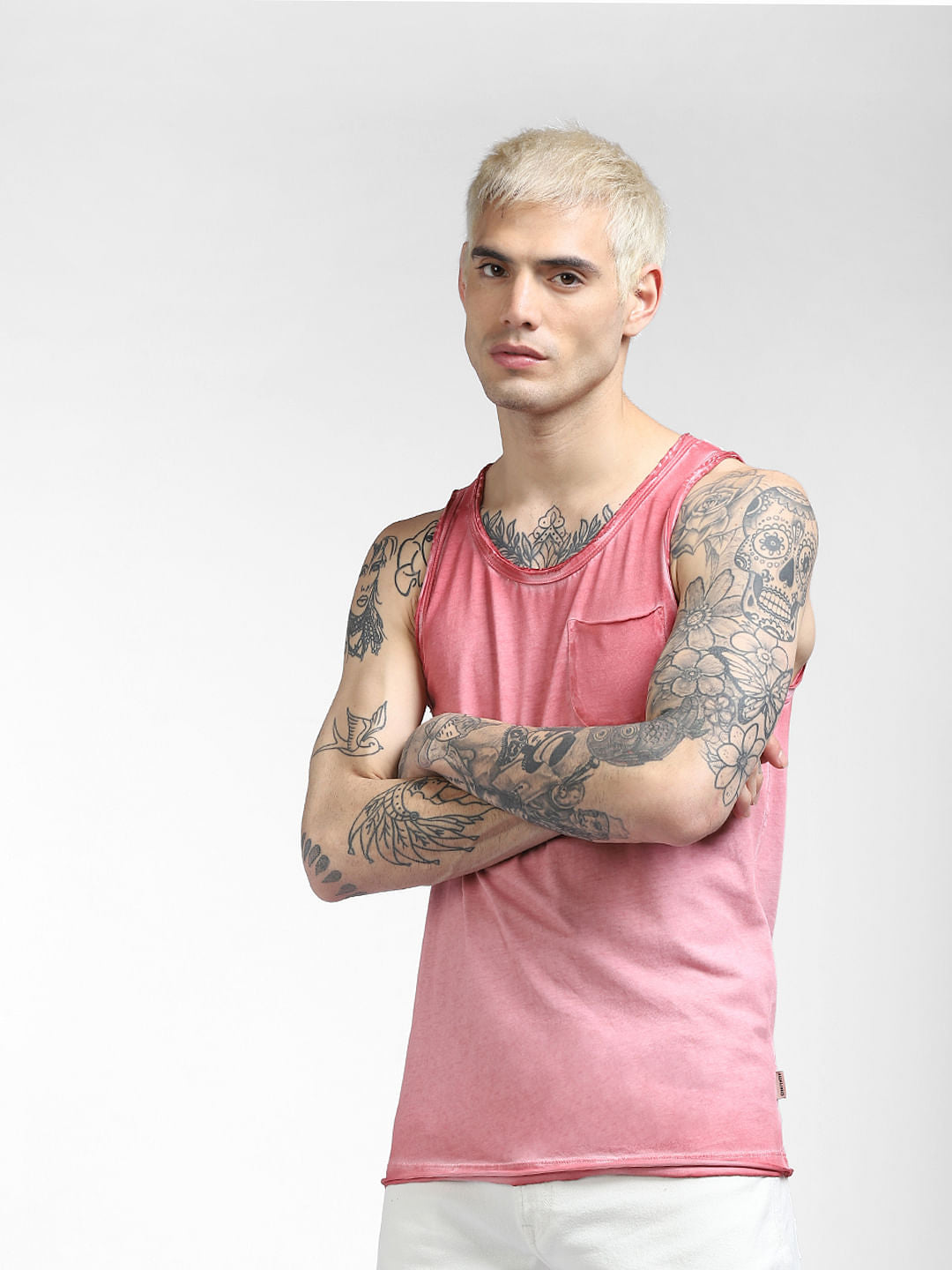 Red Sleeveless T-shirt