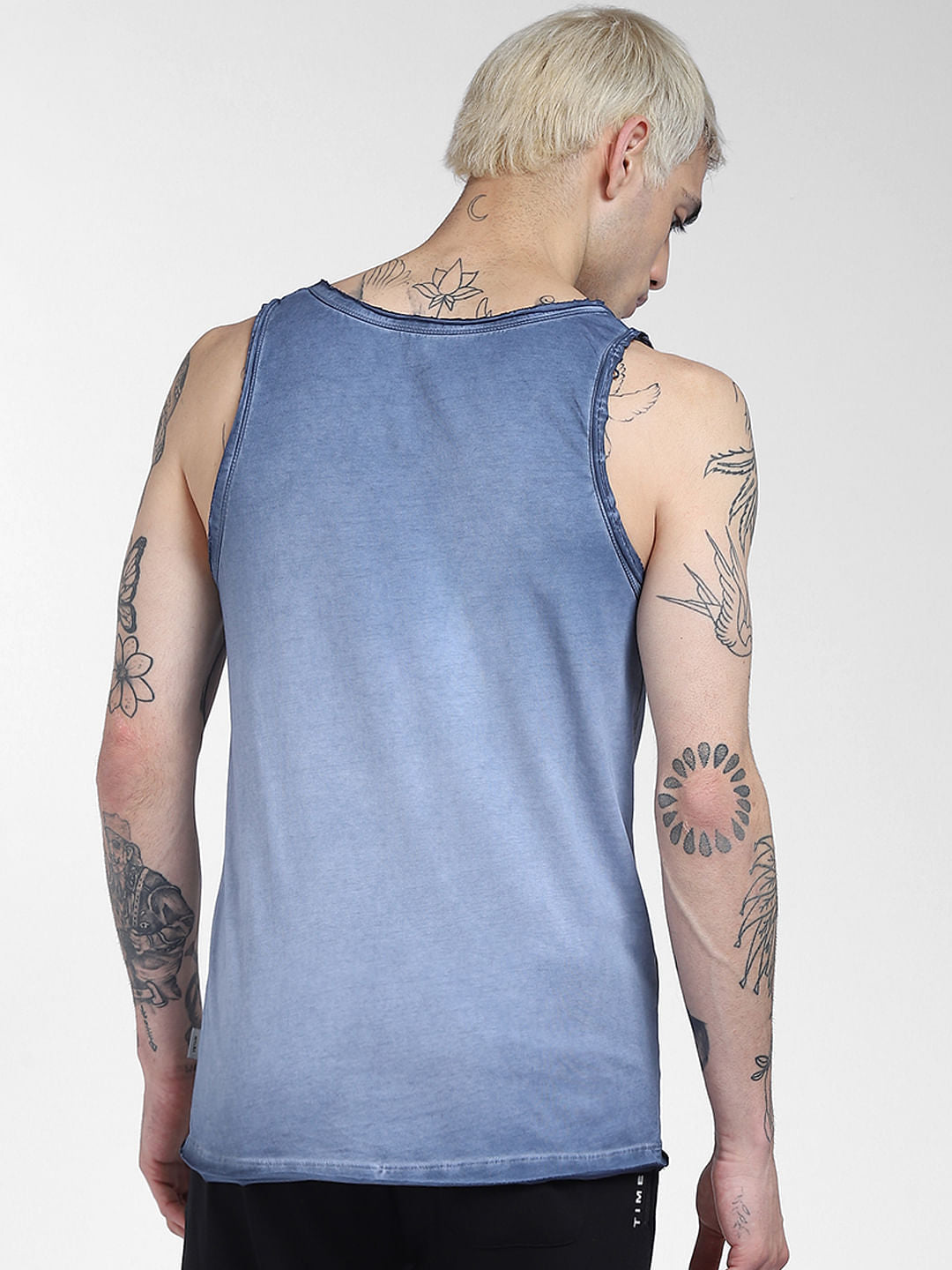 Blue Sleeveless T-shirt