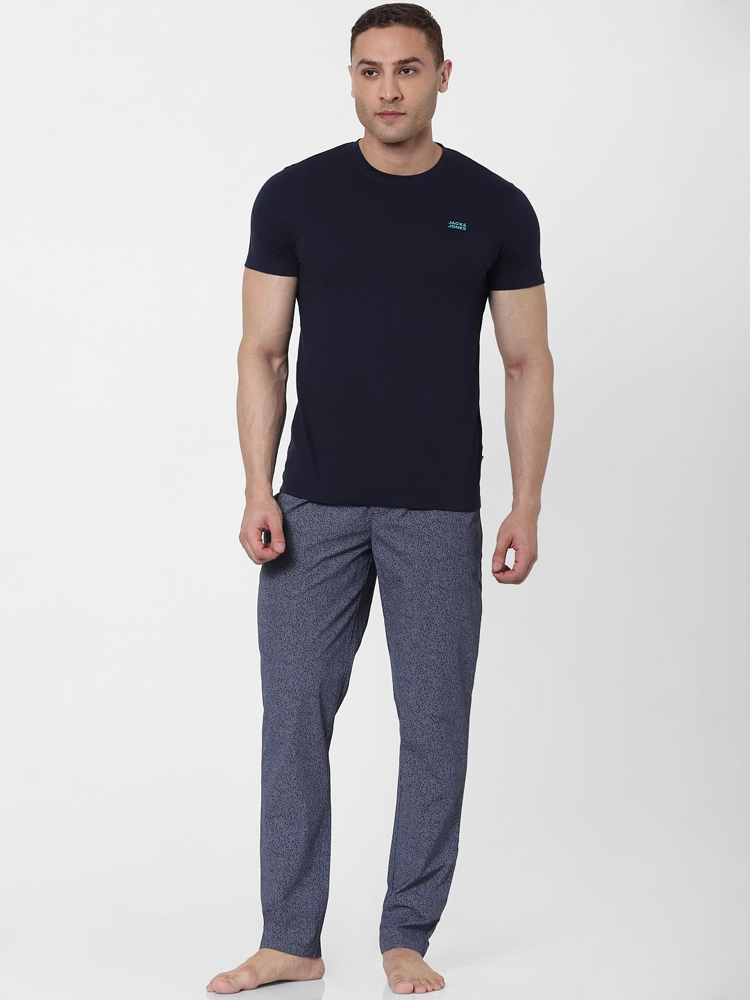 Blue Crew Neck T-shirt - S