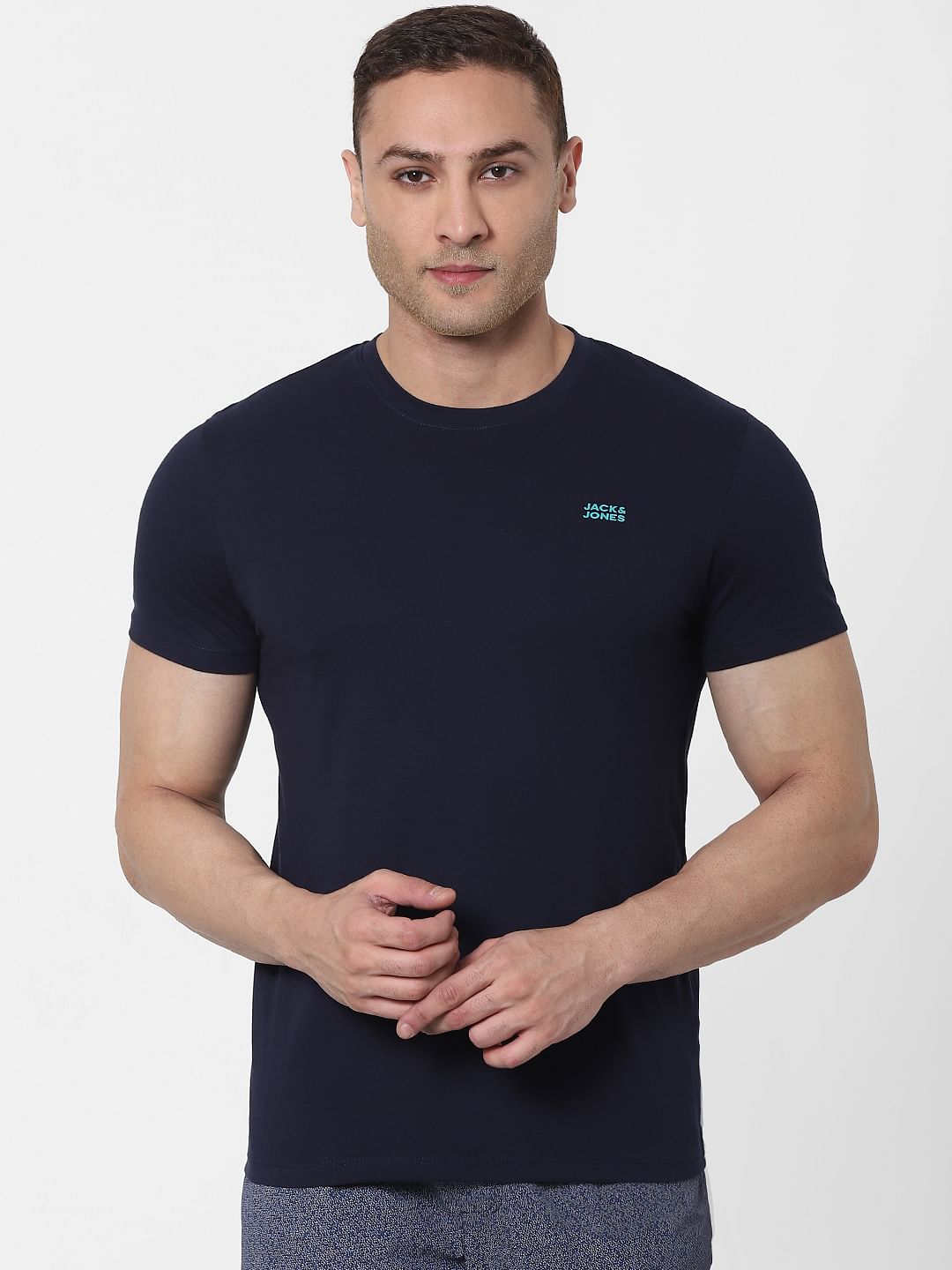 Blue Crew Neck T-shirt