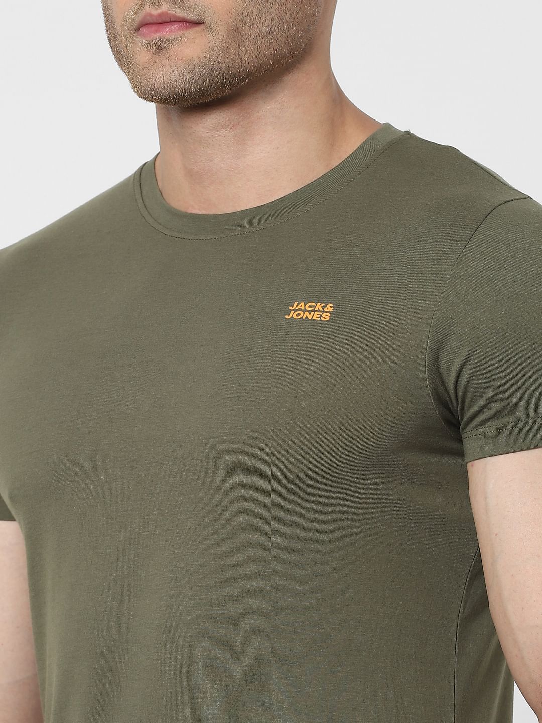 Olive Green Crew Neck T-shirt