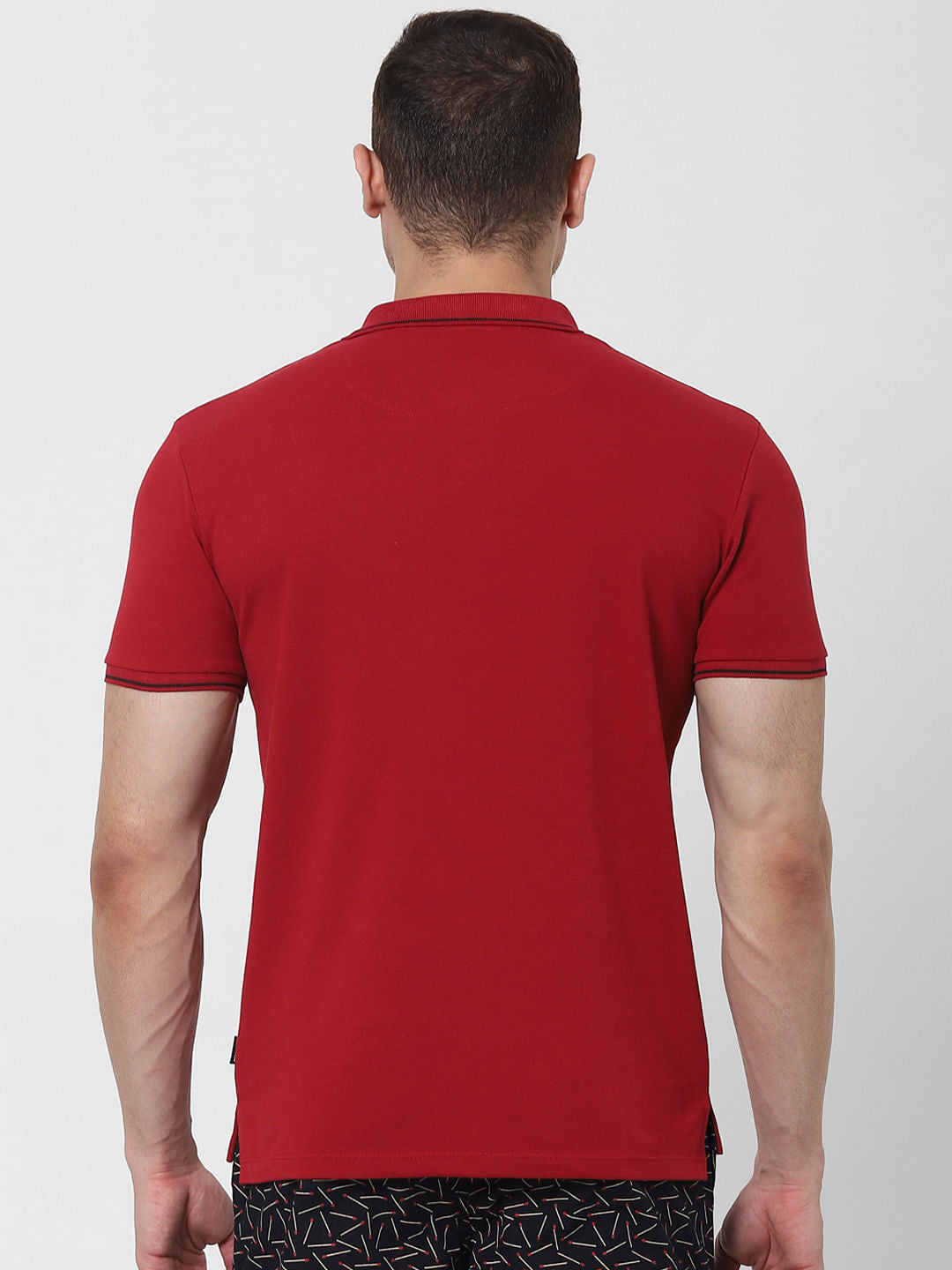 Red Polo Neck T-shirt