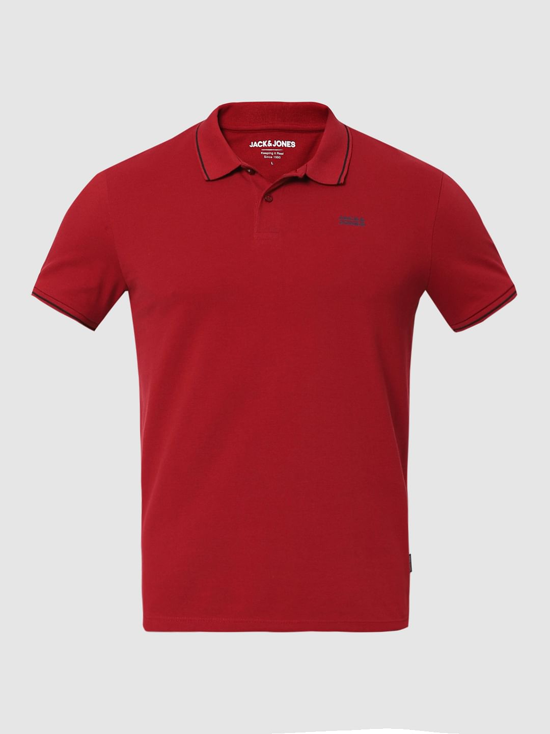 Red Polo Neck T-shirt