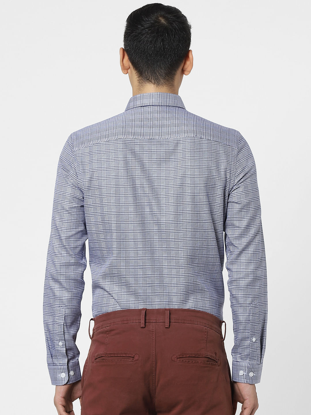 Blue Check Full Sleeves Shirt