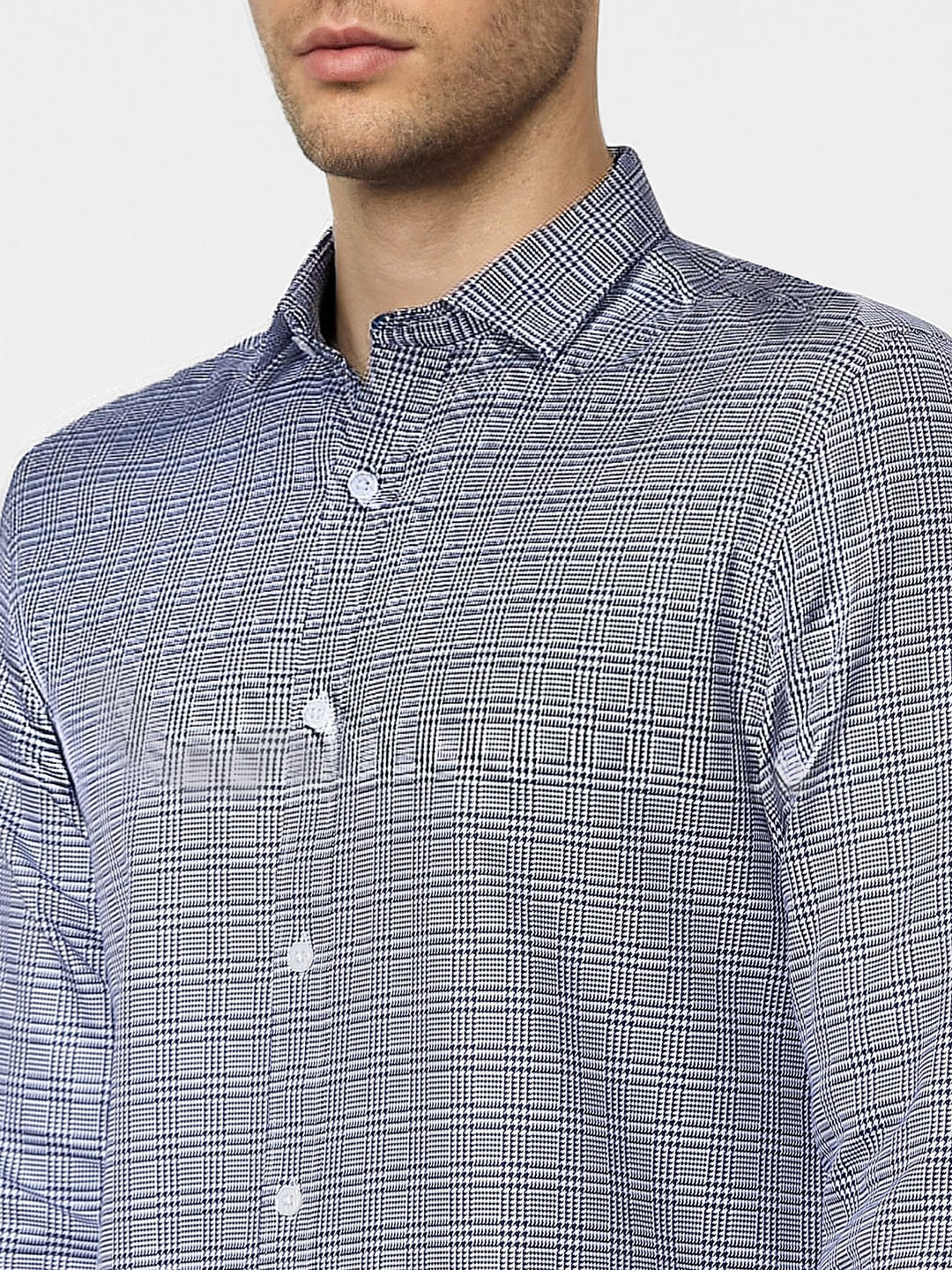 Blue Check Full Sleeves Shirt
