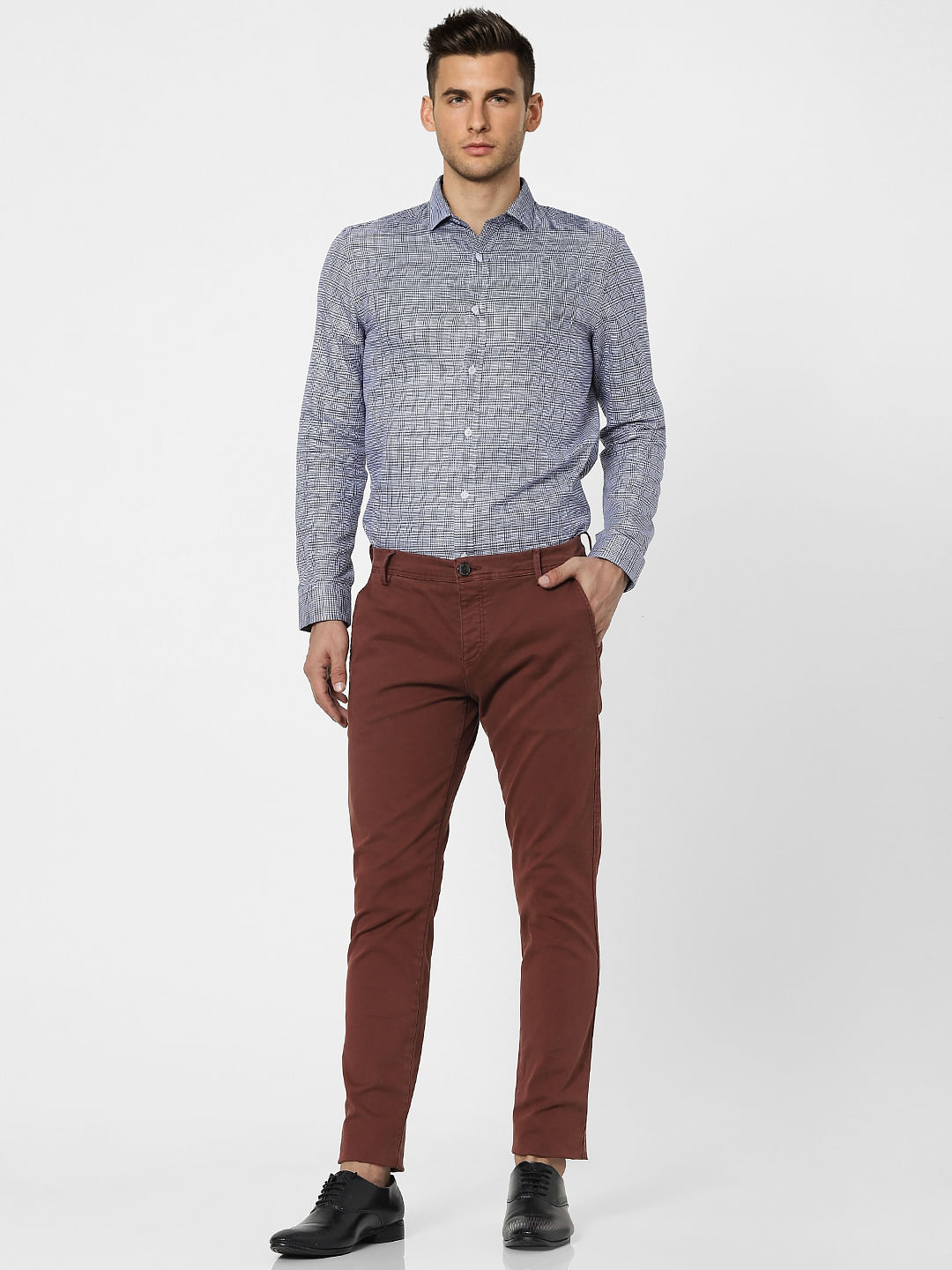 Blue Check Full Sleeves Shirt