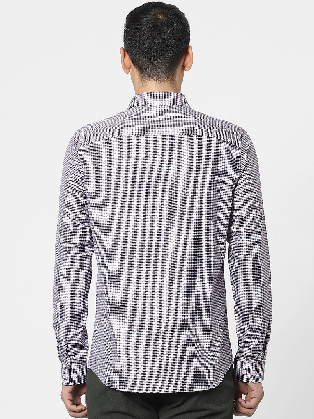White Printed Full Sleeves Shirt