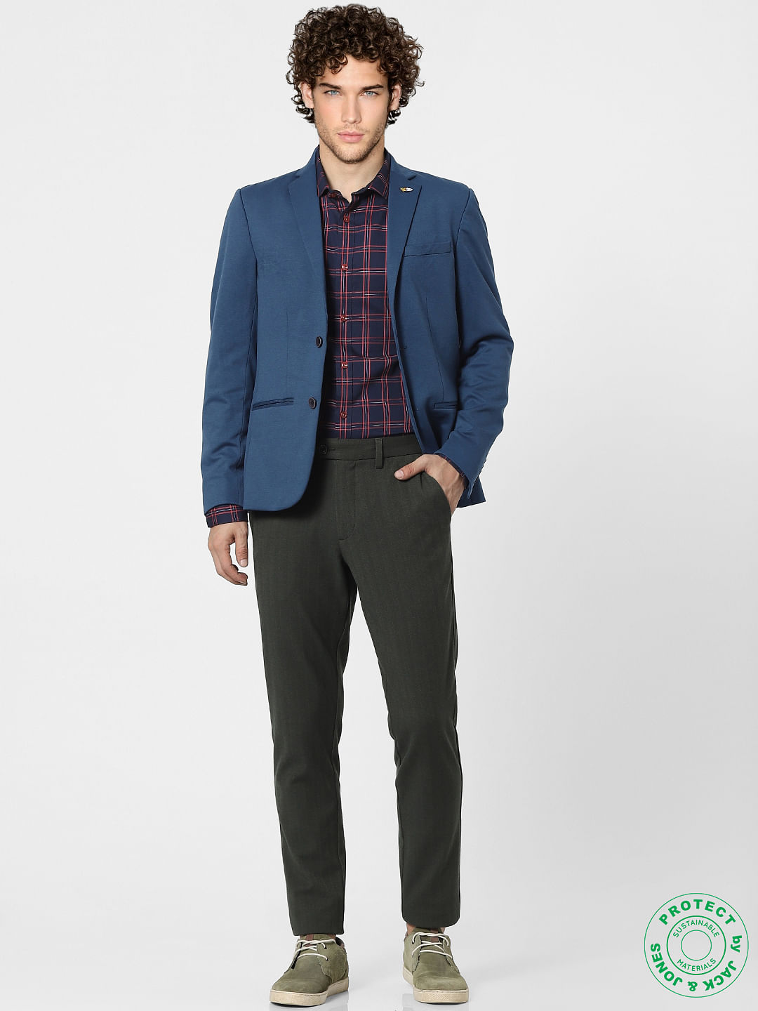 Blue Check Full Sleeves Shirt