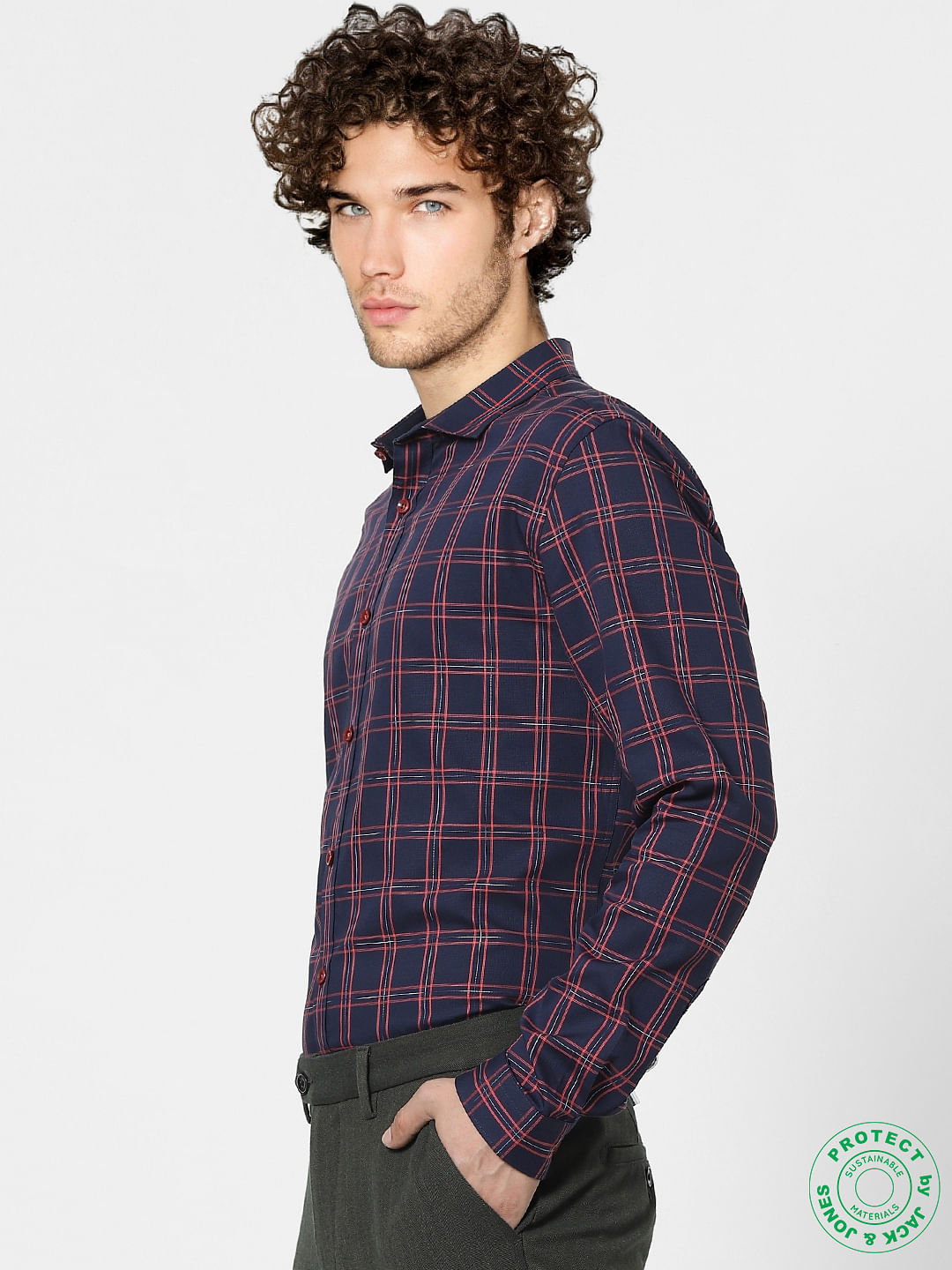 Blue Check Full Sleeves Shirt
