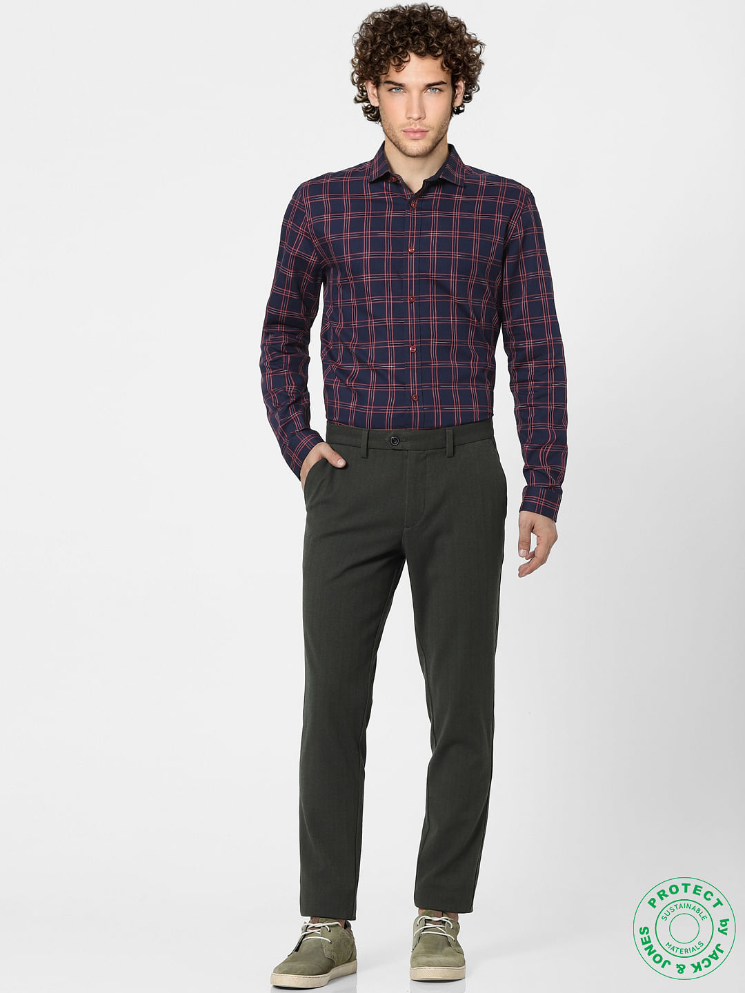 Blue Check Full Sleeves Shirt