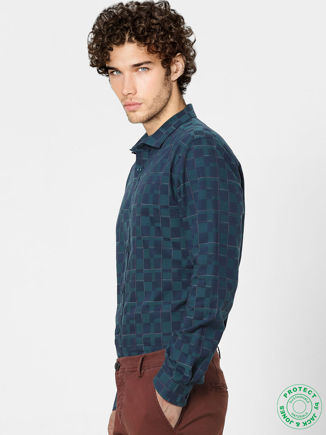 Blue Check Full Sleeves Shirt