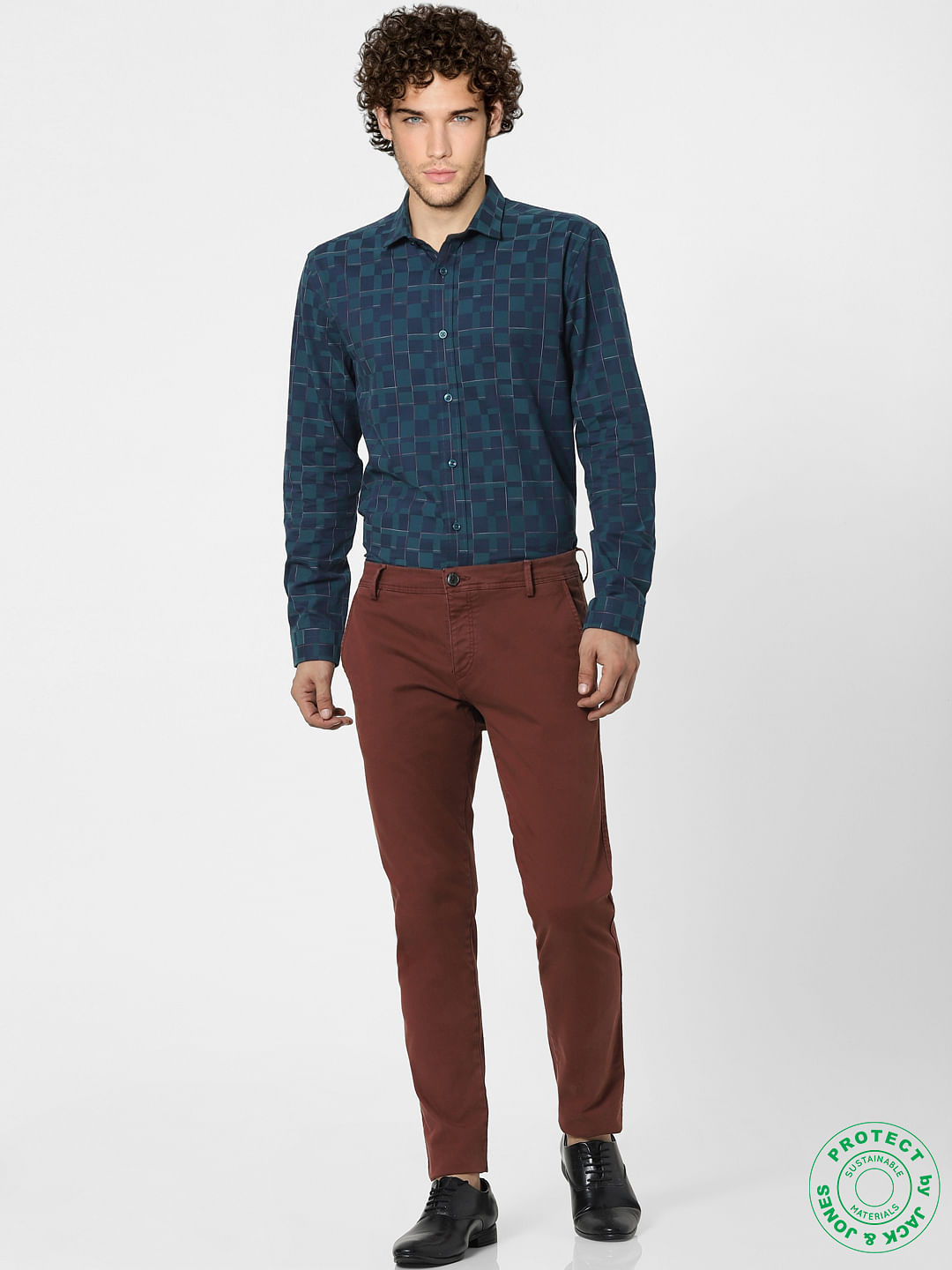 Blue Check Full Sleeves Shirt