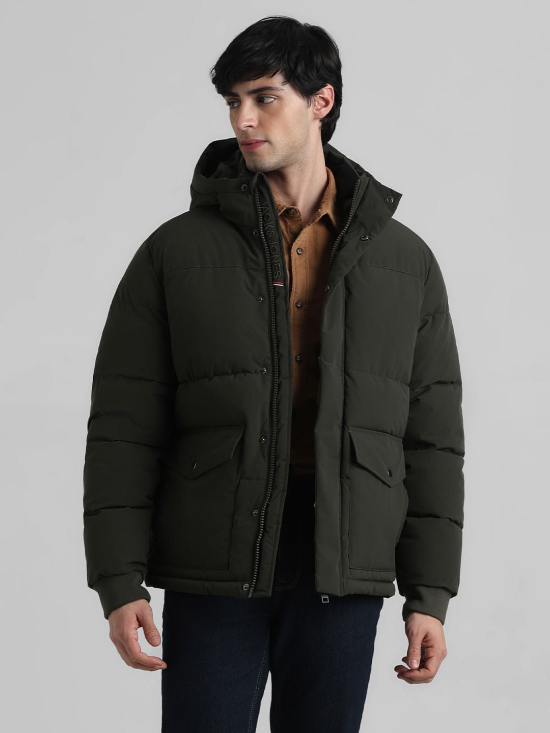 Green Hooded Puffer Jacket