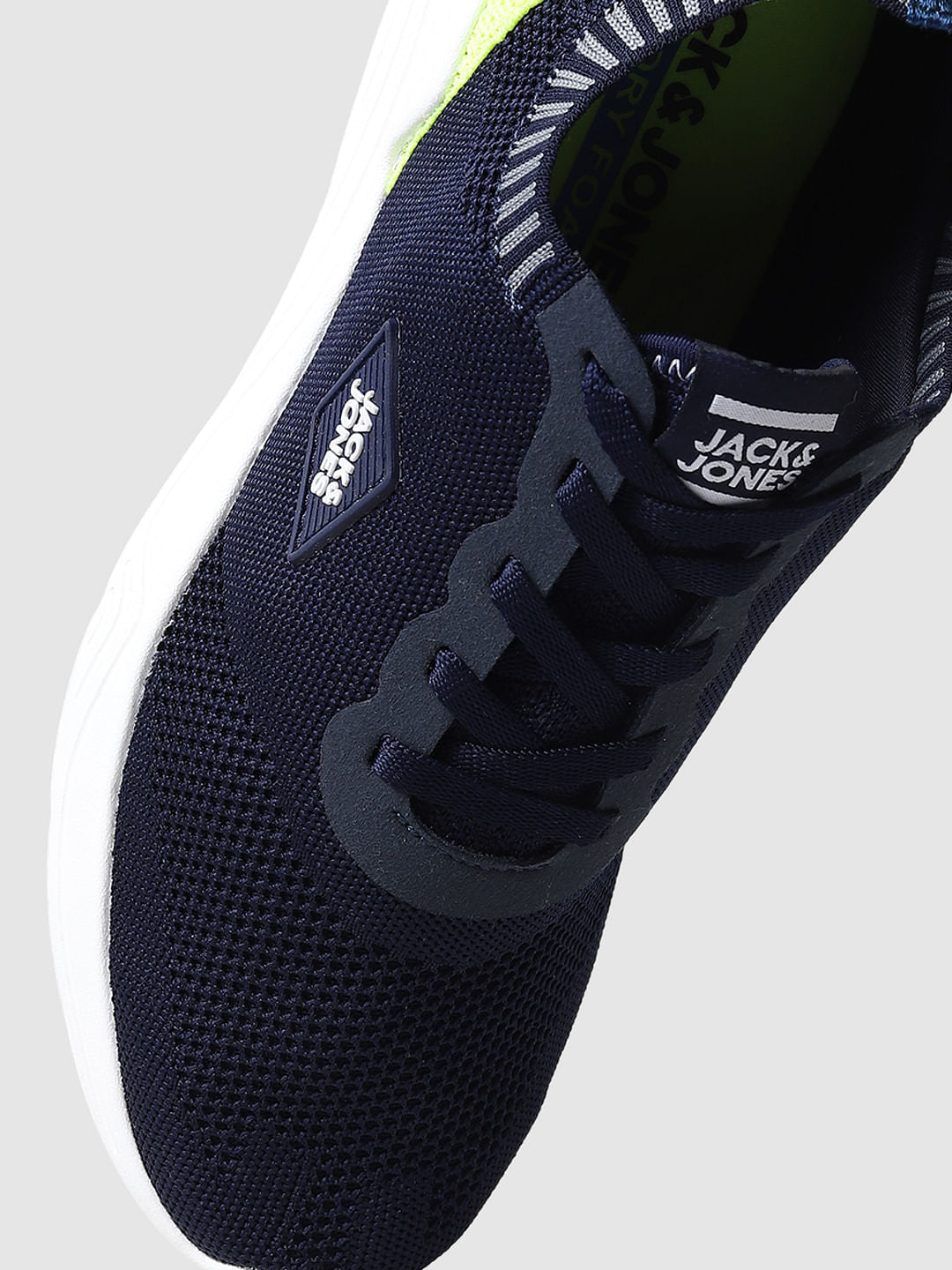 Navy Blue Mesh Sneakers