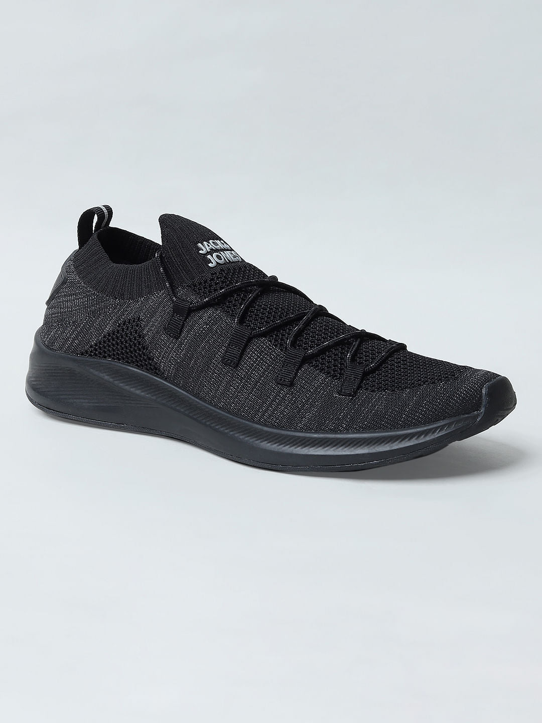 Black Lace-Up Sneakers
