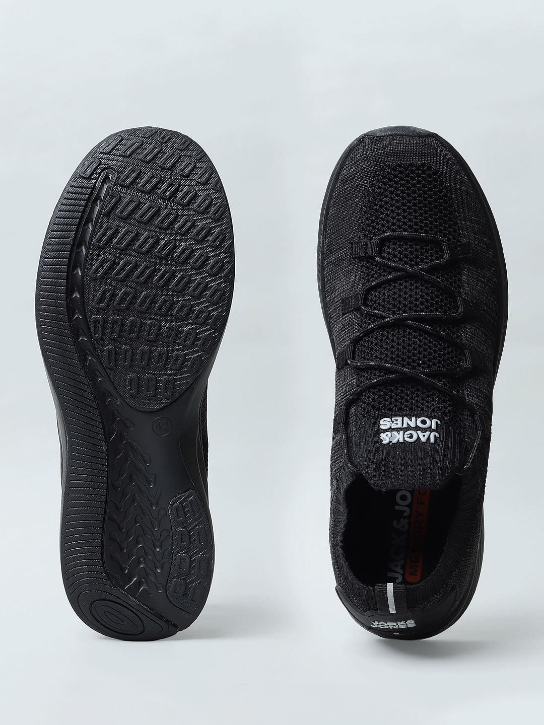 Black Lace-Up Sneakers
