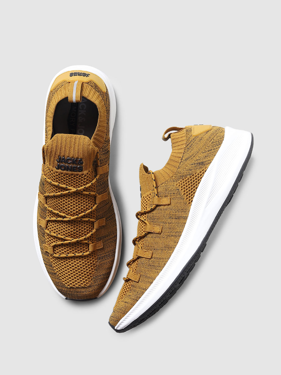 Mustard Mesh Sneakers