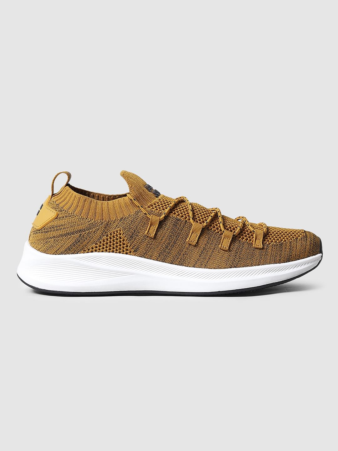 Mustard Mesh Sneakers