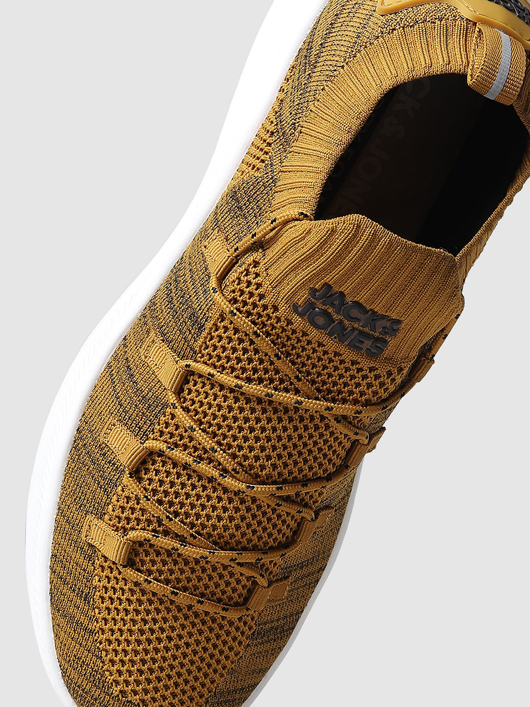 Mustard Mesh Sneakers
