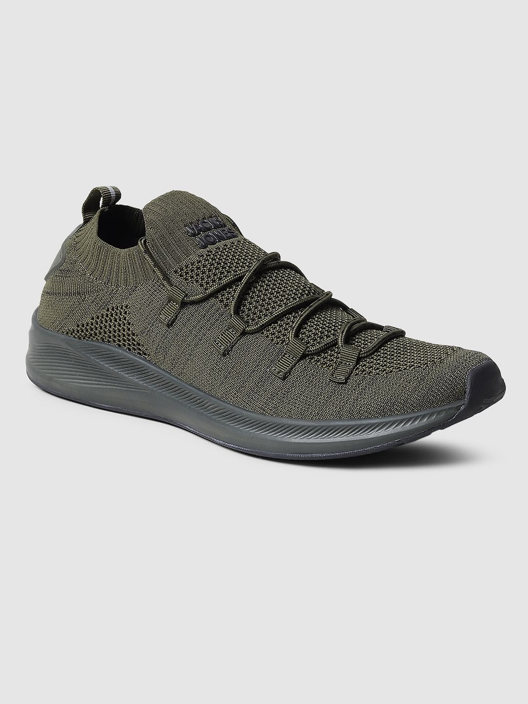 Olive Green Mesh Sneakers