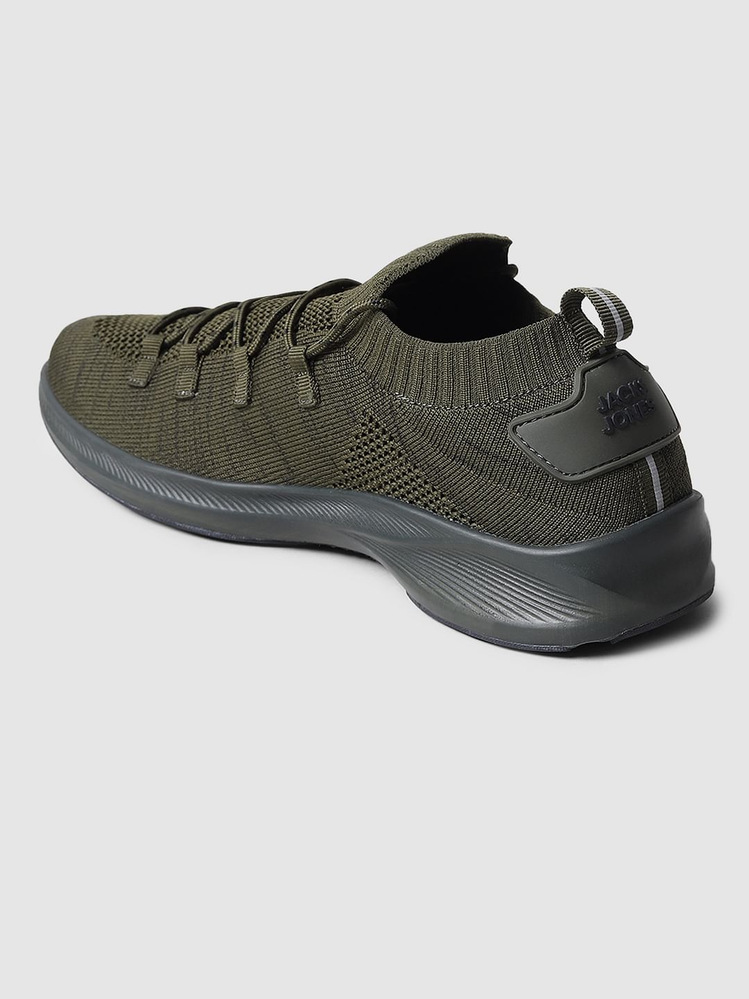 Olive Green Mesh Sneakers