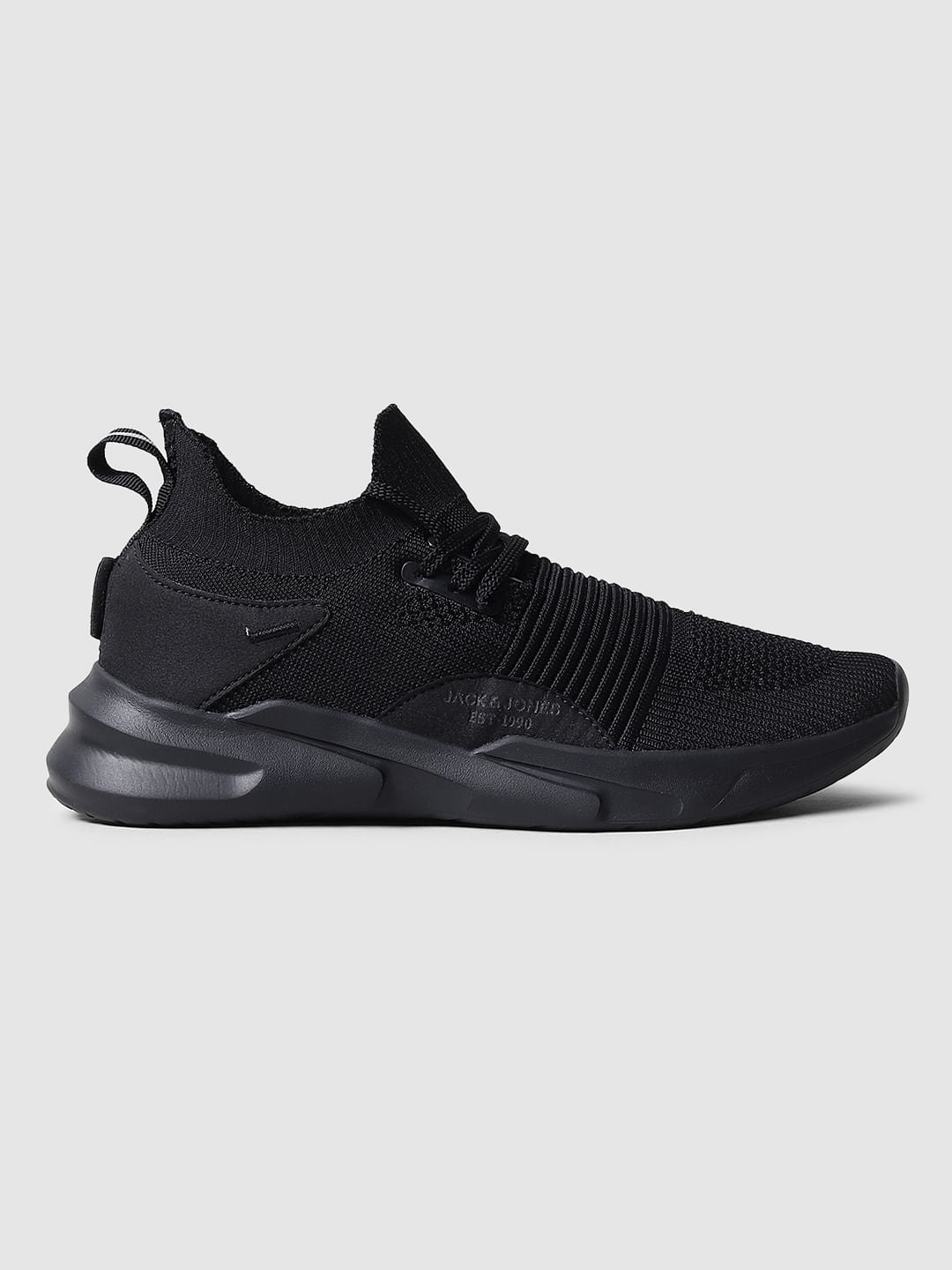 Black Mesh Lace Up Sneakers