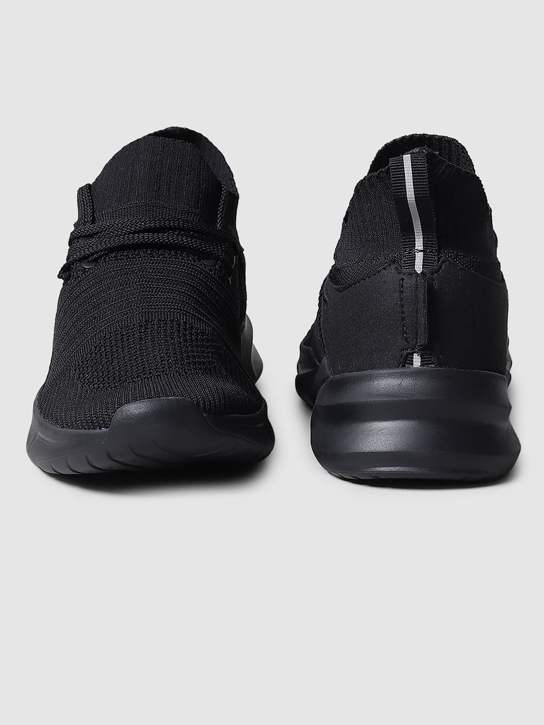 Black Mesh Lace Up Sneakers