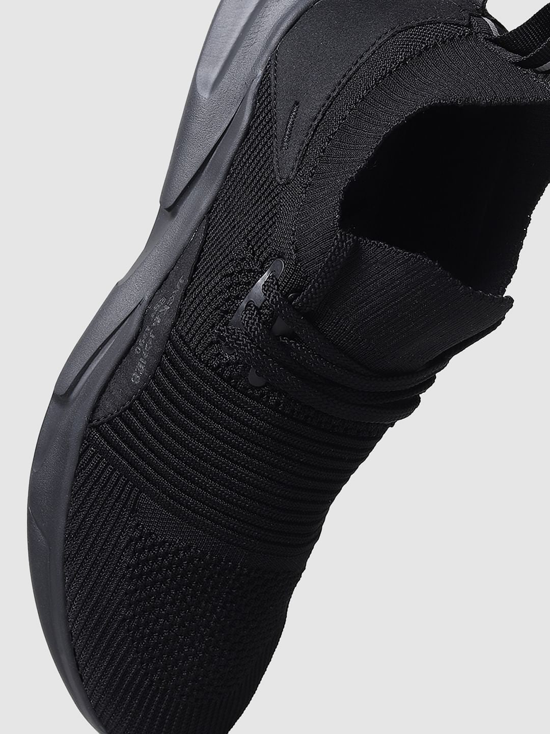 Black Mesh Lace Up Sneakers