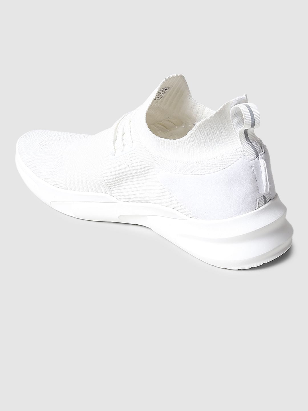 White Mesh Lace Up Sneakers