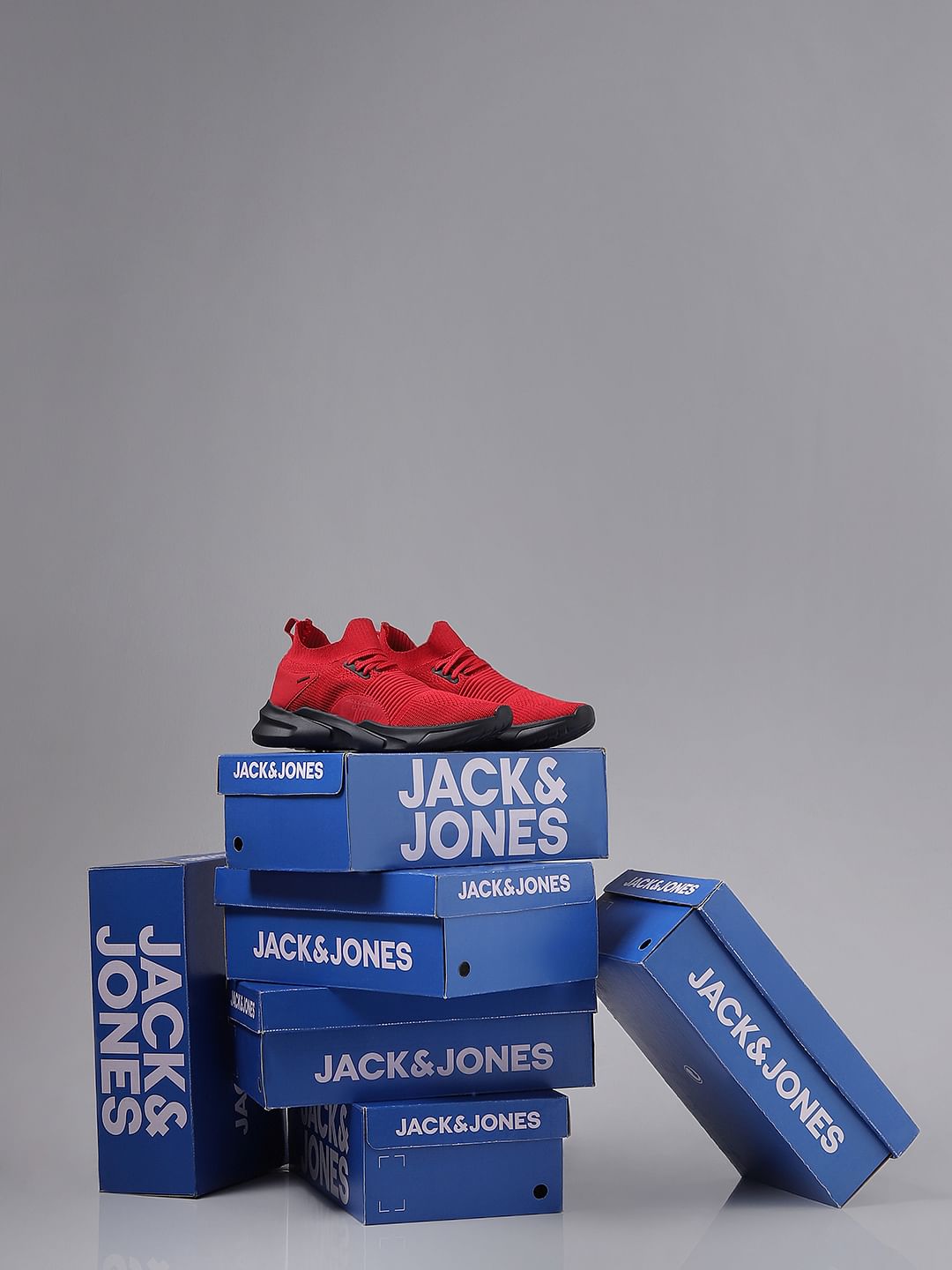 Red Mesh Lace Up Sneakers - 6