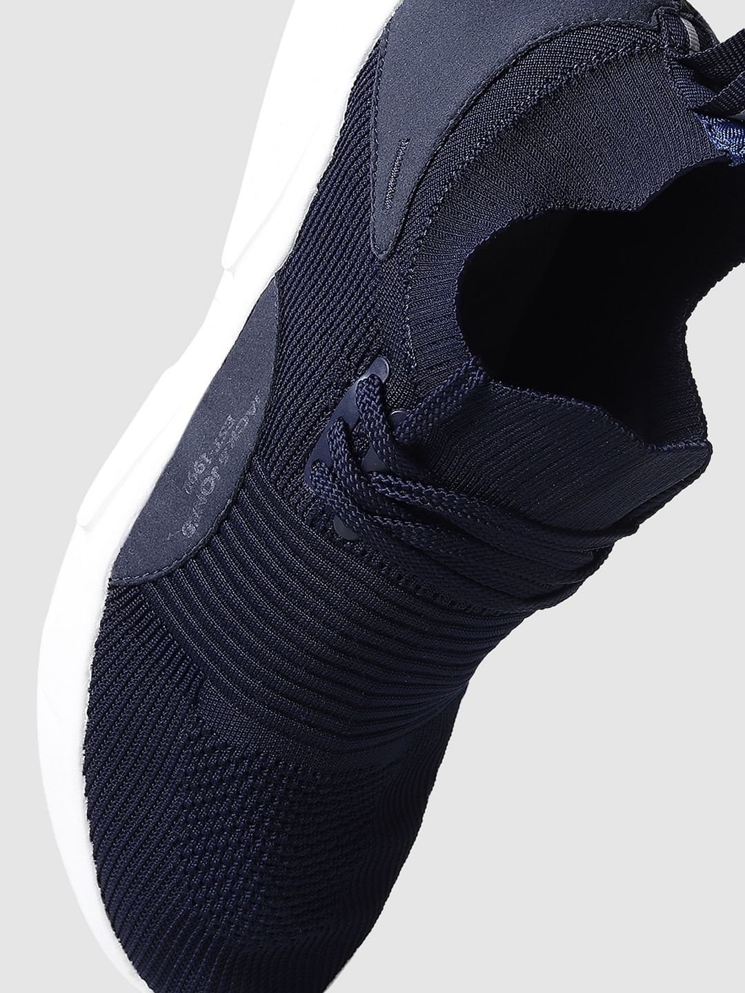 Blue Mesh Lace Up Sneakers