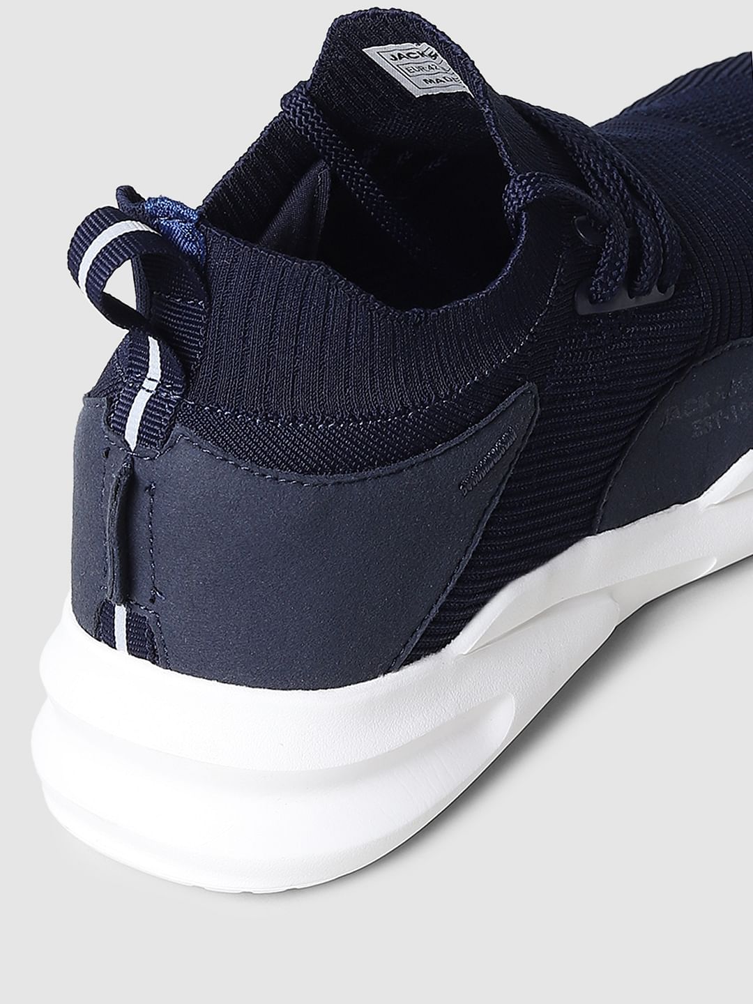 Blue Mesh Lace Up Sneakers