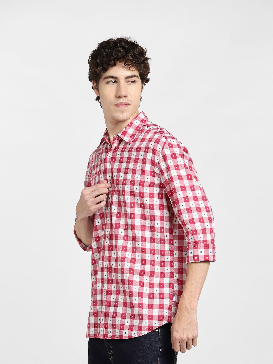 Red Check Full Sleeves Shirt