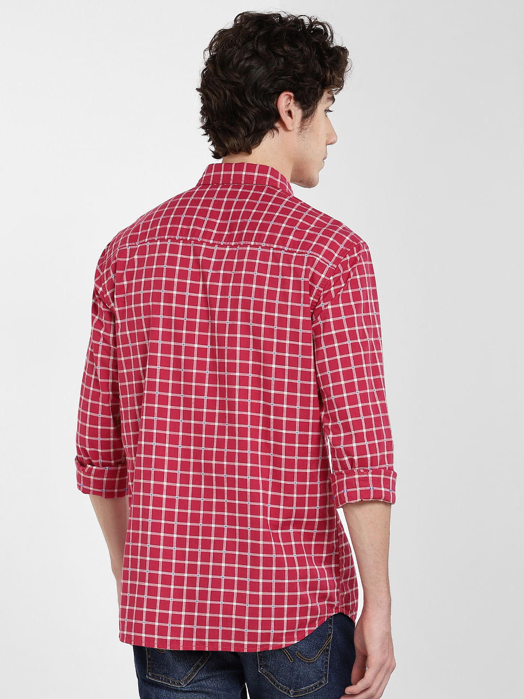 Red Check Full Sleeves Shirt