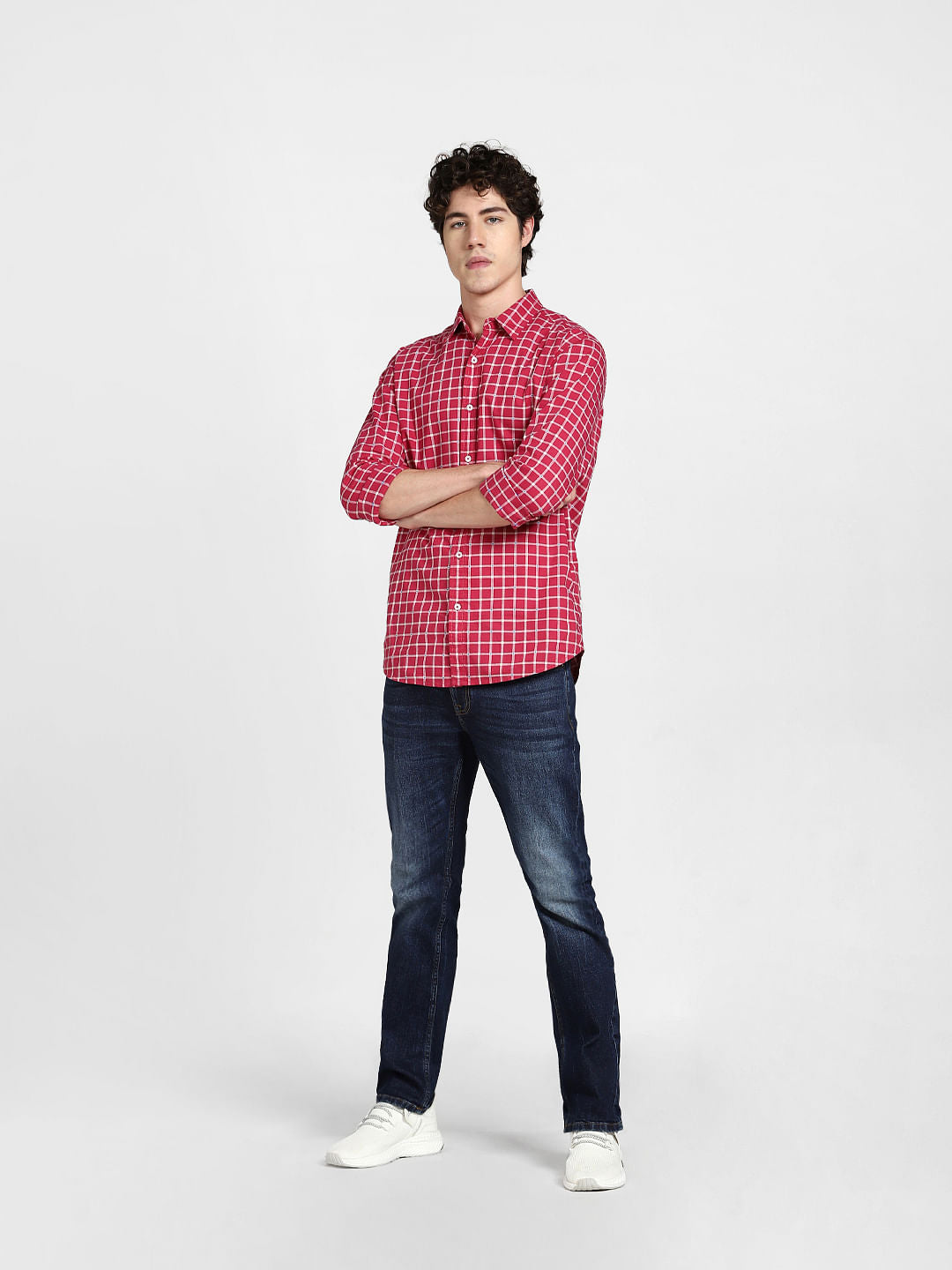 Red Check Full Sleeves Shirt