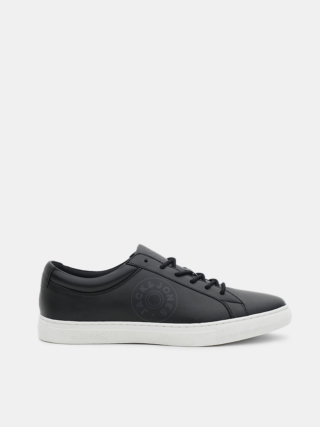 Black Leather Sneakers