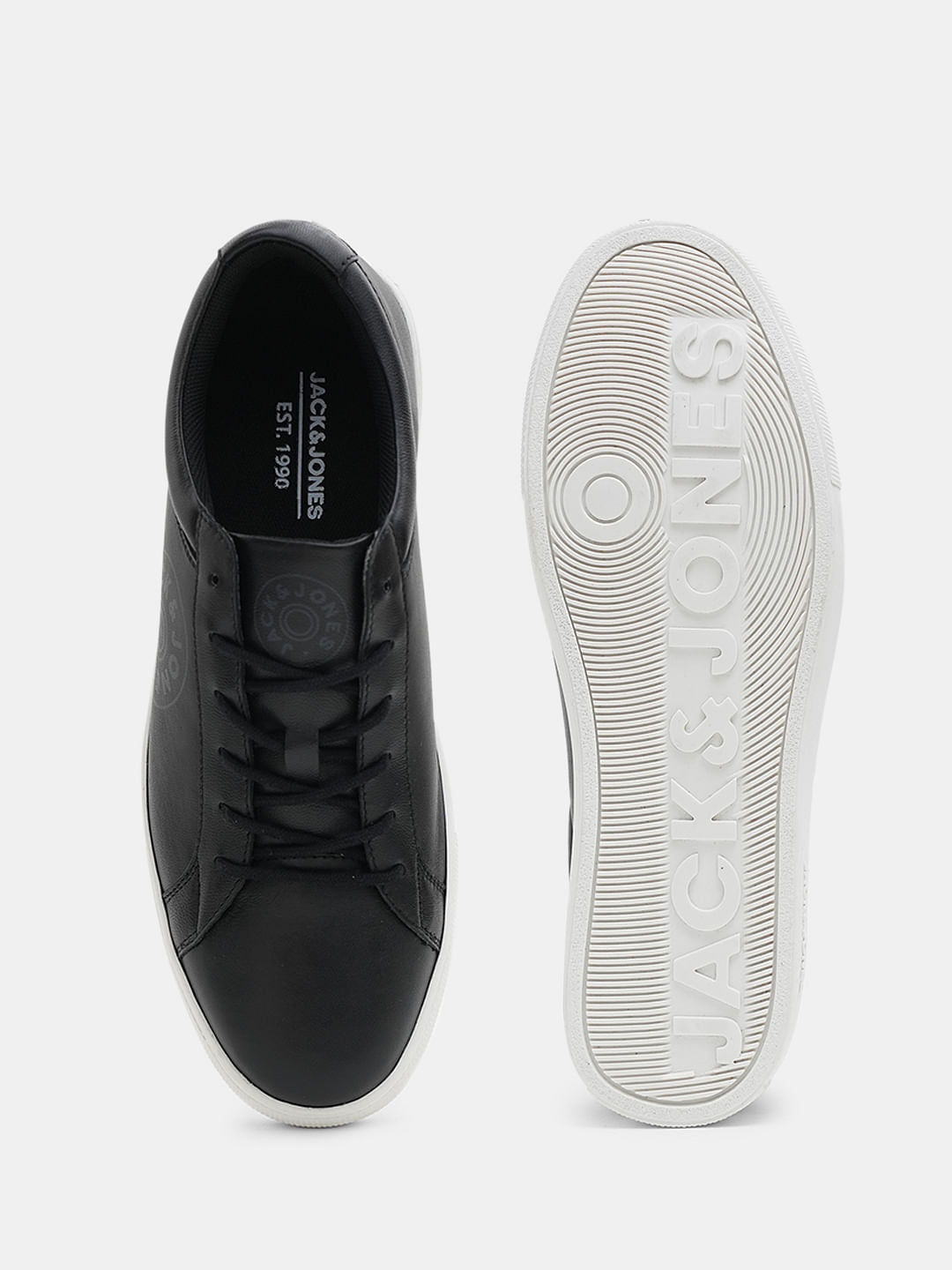 Black Leather Sneakers