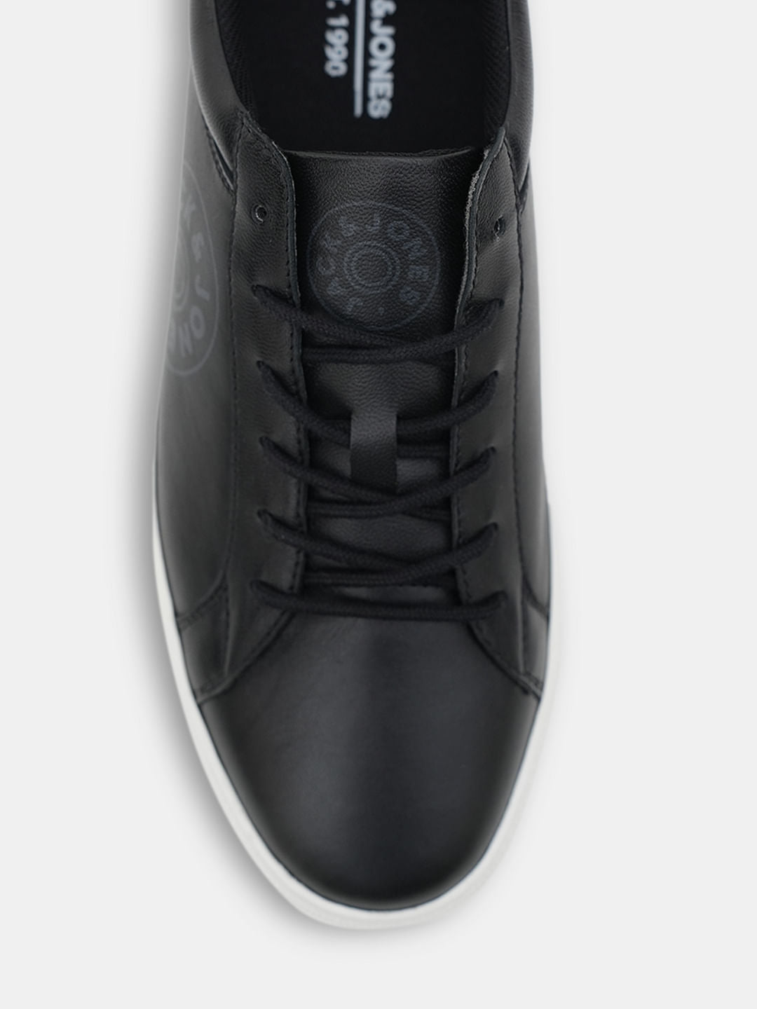 Black Leather Sneakers