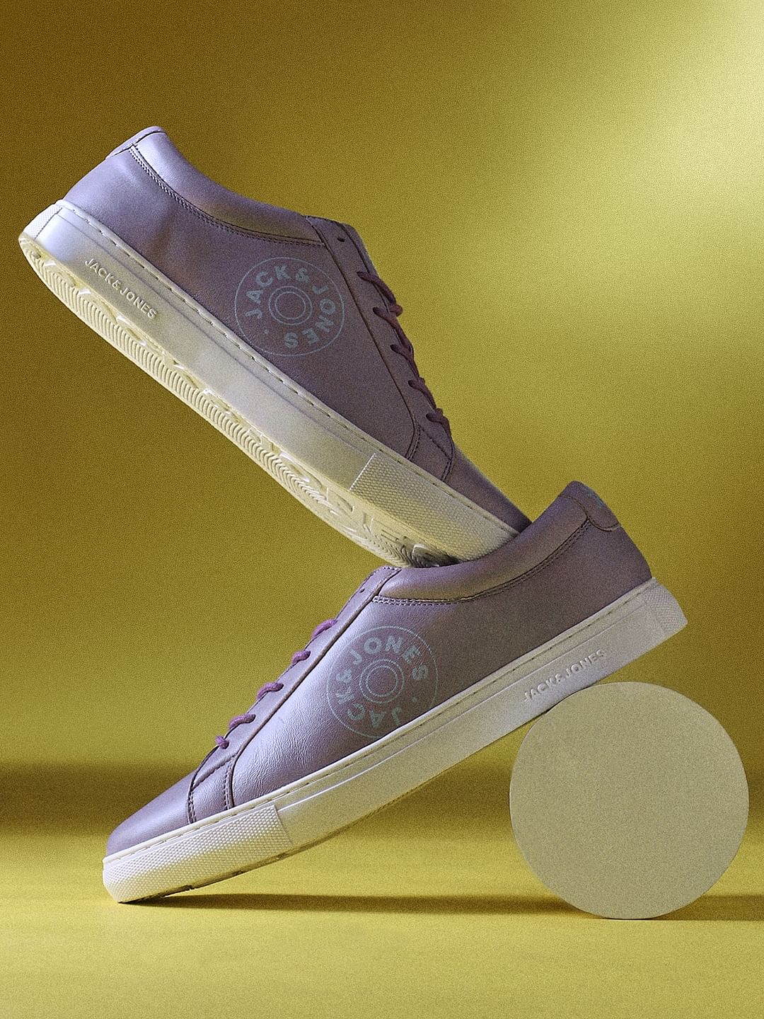 PURPLE LEATHER SNEAKERS - 40