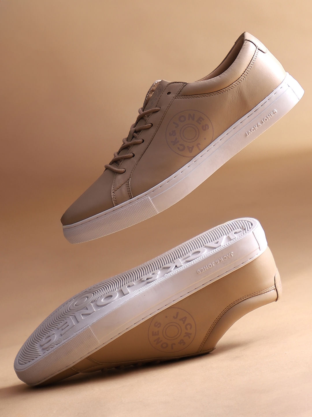 Beige Leather Sneakers - 40