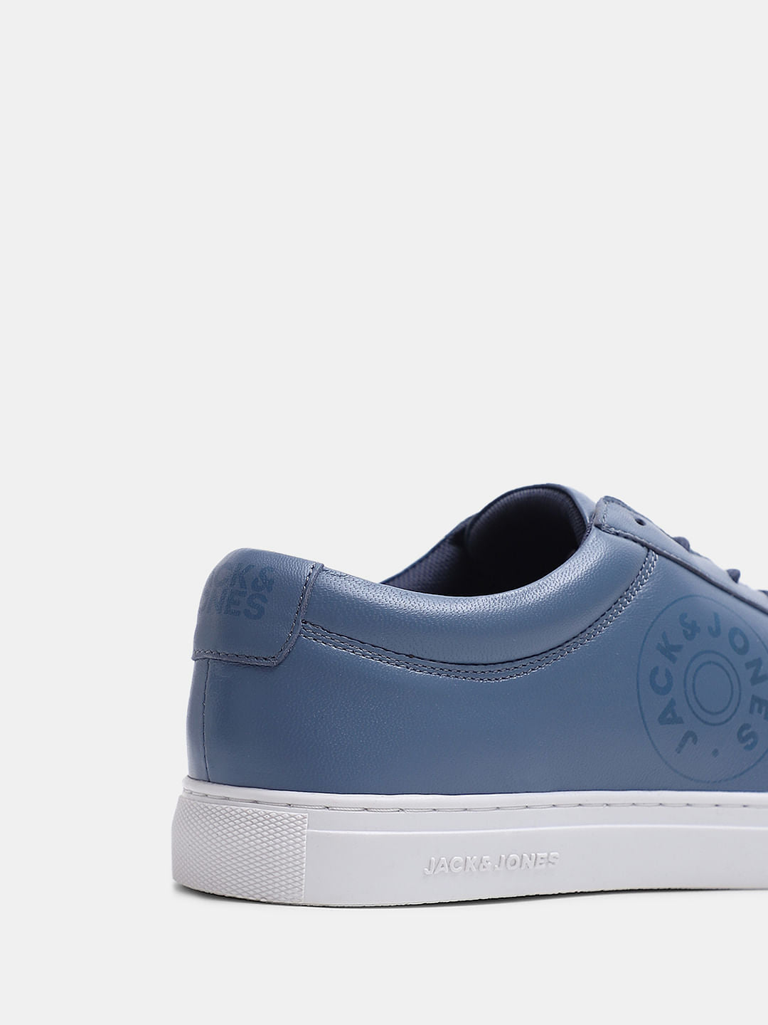 Blue Leather Sneakers