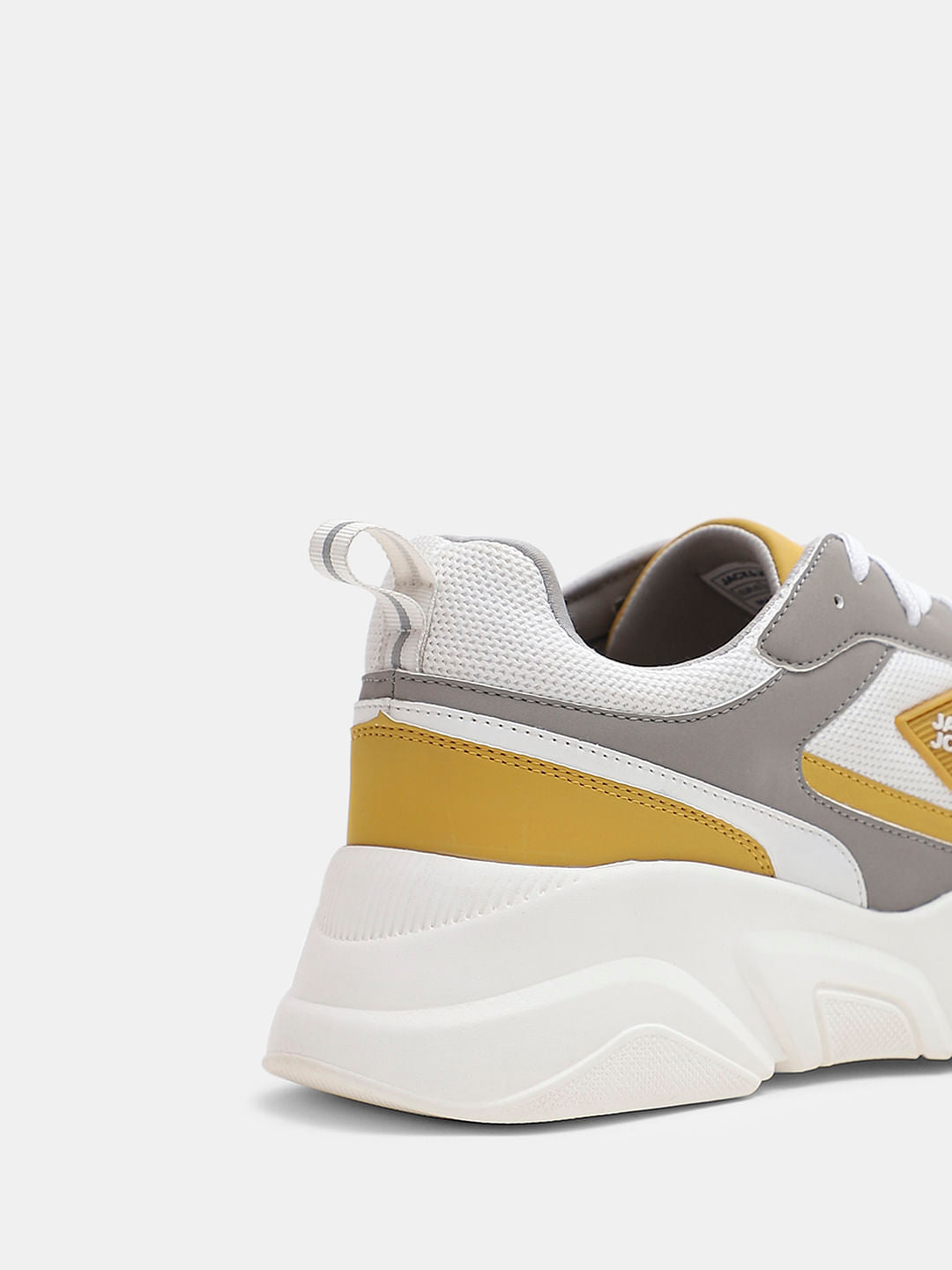 White Colourblocked Chunky Sneakers