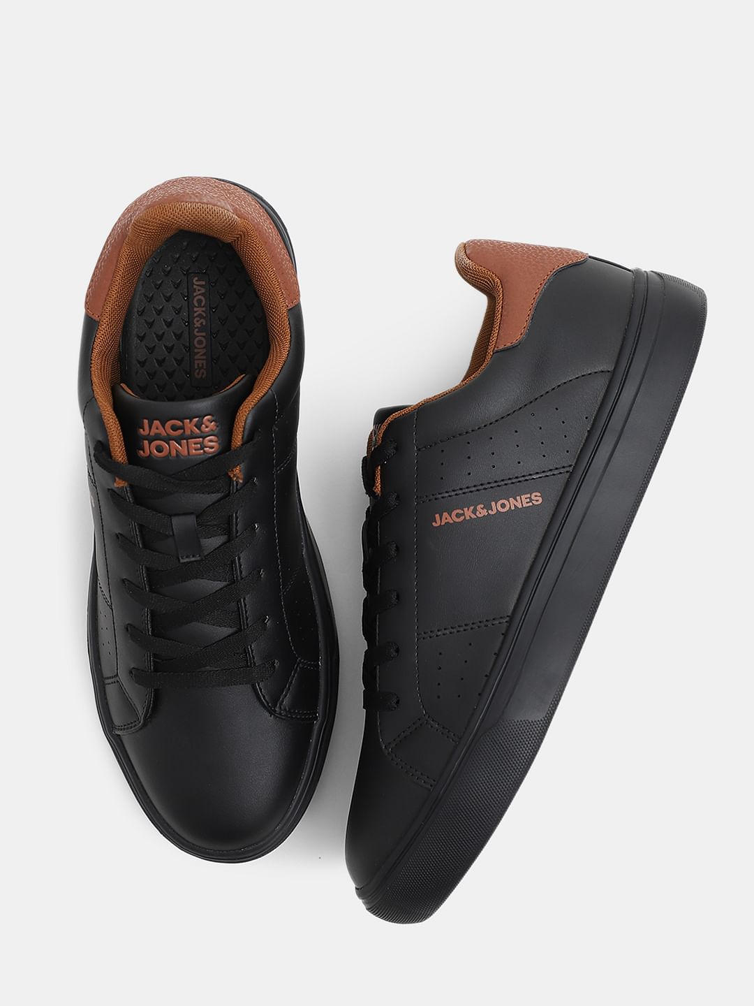 Black Lace-Up Sneakers