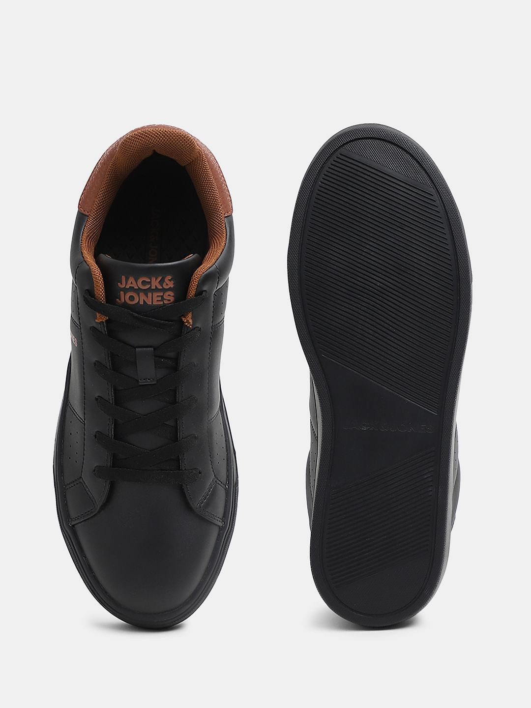 Black Lace-Up Sneakers