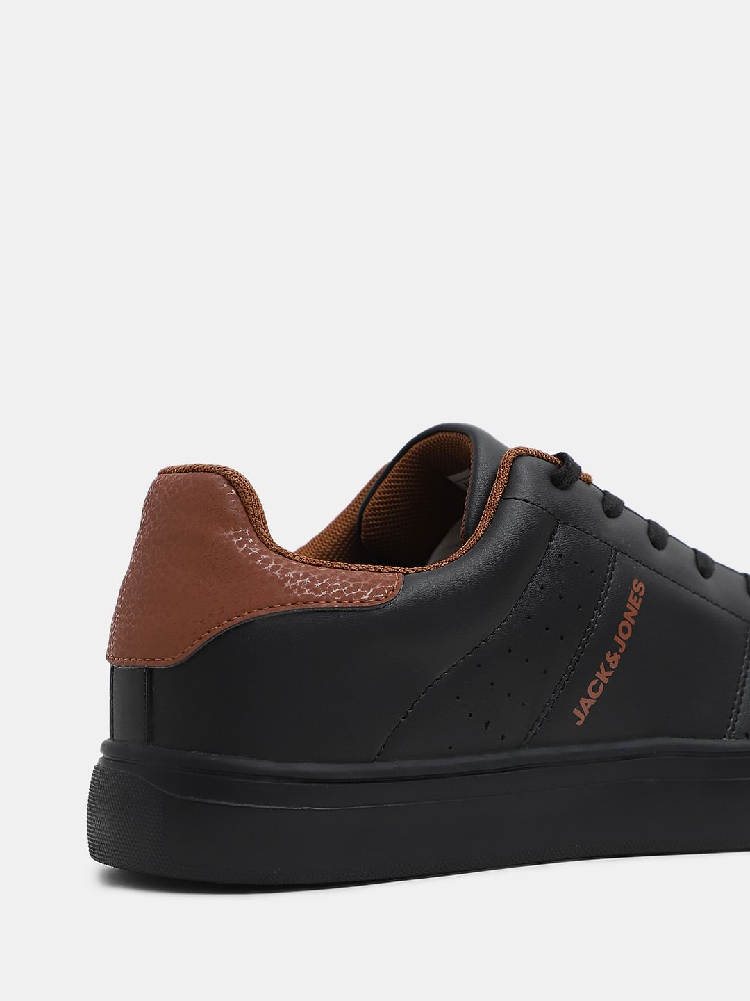 Black Lace-Up Sneakers