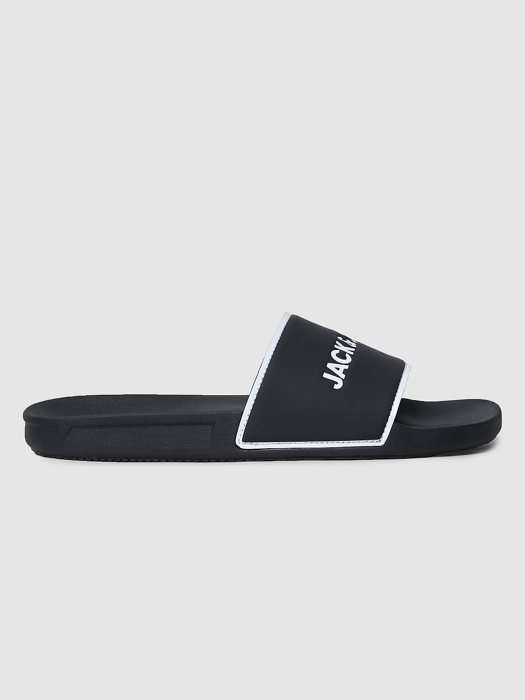 Black Logo Print Sliders
