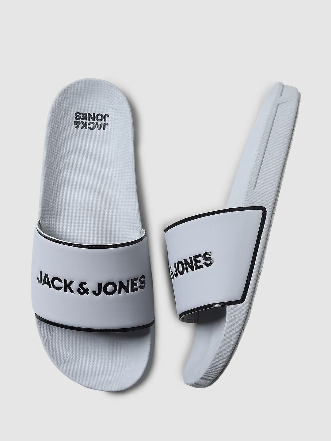Grey Logo Print Sliders