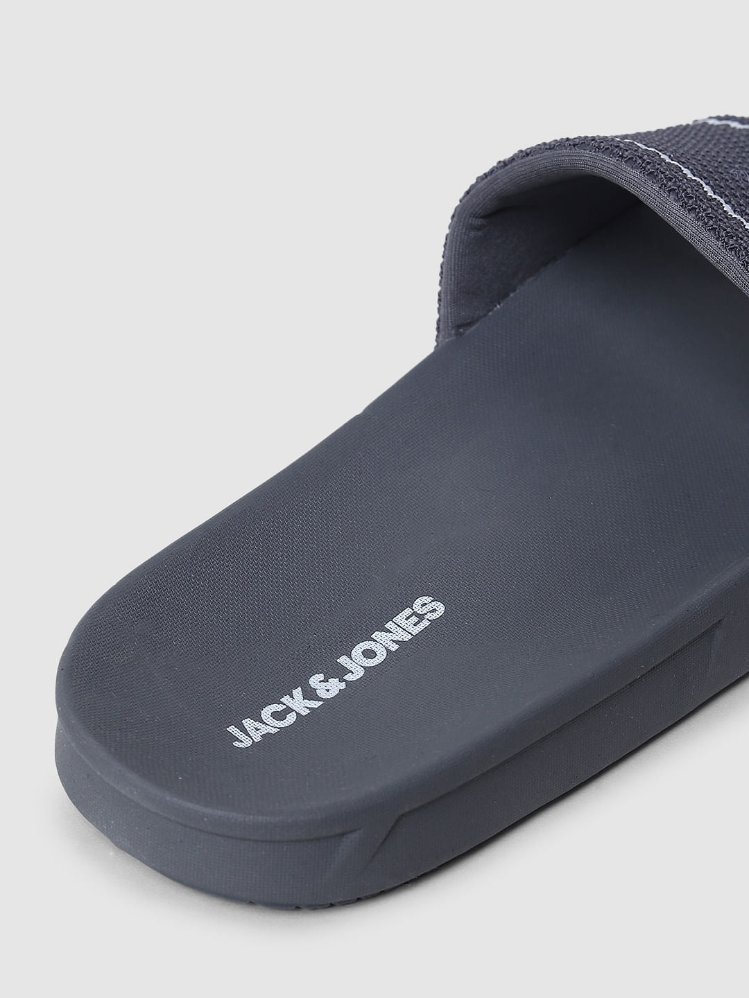 Grey Knit Sliders