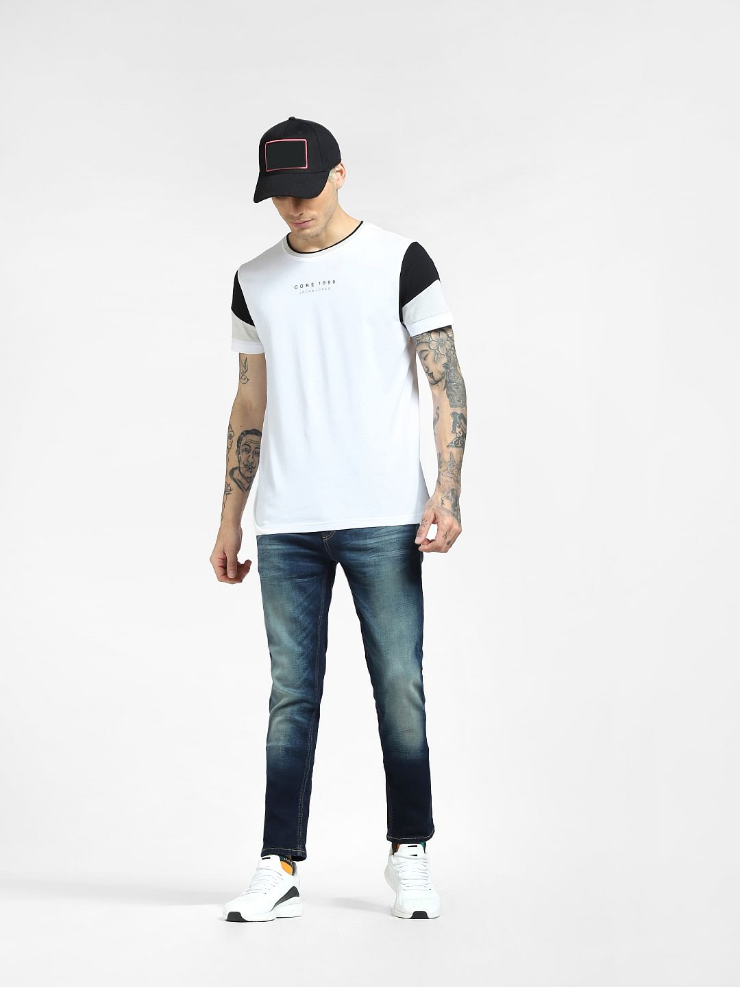 Blue Low Rise Washed Skinny Jeans - 28/30